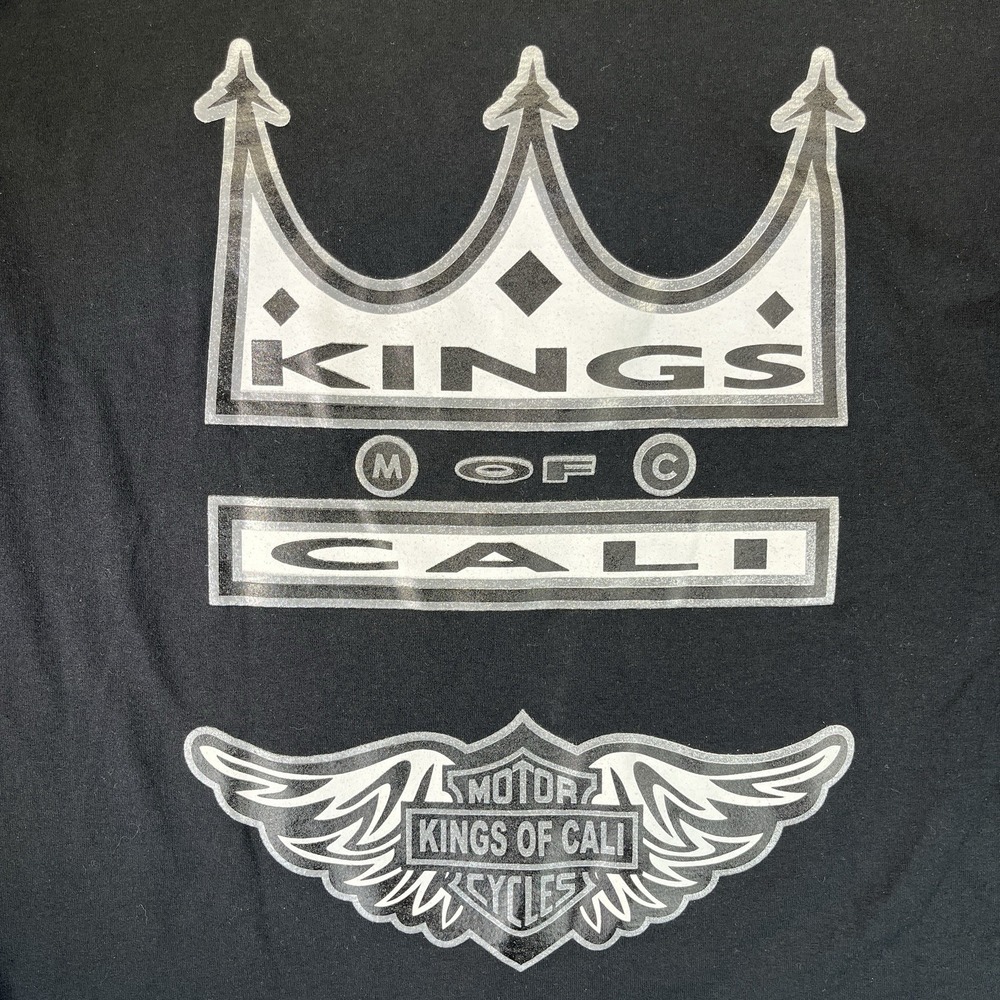Kings‎ Of Cali Motorcycle Club Men's (XL) Harley Davidson black polo shirt